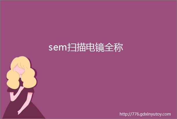 sem扫描电镜全称