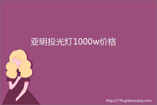 亚明投光灯1000w价格